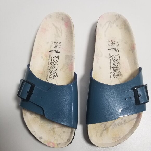 NWOB Birkenstock Birkis Catalina Women's Teal Sandals EU 38 US 8 - Picture 7 of 7